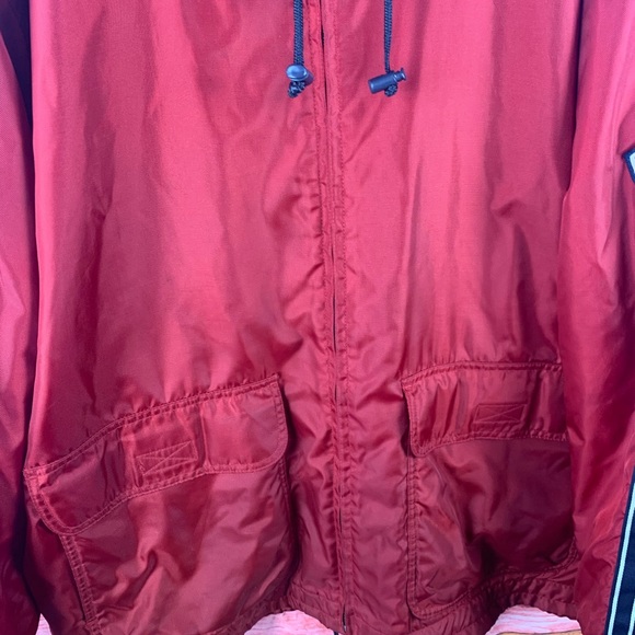 ABERCROMBIE & FITCH men’s red waterproof windproof varsity winter jacket - Picture 9 of 14